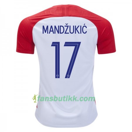 Fotball-VM 2018 Kroatia drakt Mandzukic 17 Hjemmetrøye